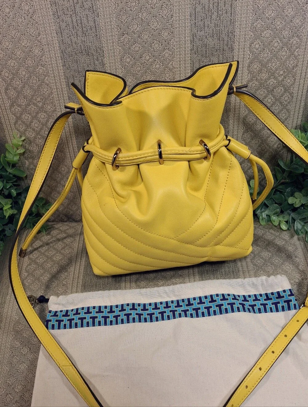 Tory Burch Kira Quilted Bucket Crossbody Bag